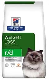 Сухой корм Hill's Prescription Diet r/d Weight Reduction лечебный при избыточном весе для кошек с курицей 1,5 кг