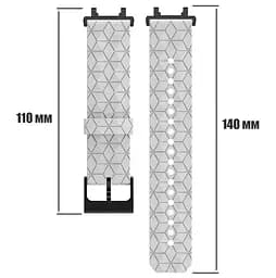Ремінець Primolux Dimond силіконовий для годинника Xiaomi Amazfit T-Rex 2 (A2169 / A2170) - White - мініатюра 5