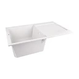 Кухонна мийка Lidz 790x495/230 WHI-01 (LIDZWHI01790495230), Білий - мініатюра 4
