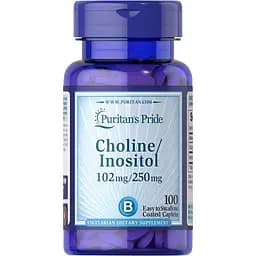 Холін Puritan's Pride Choline Bitartate Inositol 102 mg / 250 mg 100 капсул