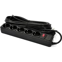 Мережевий фільтр 10 m3*1mm2 (SP-10510) 5 розеток BLACK (EXT-PN-SP-10510)