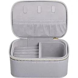 Скринька для прикрас Yiwu на блискавці 13x9x6 см сіра HP-5-26G