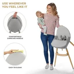 Стільчик для годування 2 в 1 Kinderkraft Fini 2 Grey (KHFINI02GRY0000) - мініатюра 4