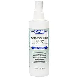 Davis Chlorhexidine Spray 0.237 л спрей с 4% хлоргексидином для собак и котов с заболеваниями кожи и шерсти