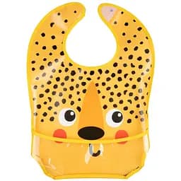 Слинявчик Canpol babies Hello Little пластмасовий з кишенькою гепард (9/232_ora2) - мініатюра 2