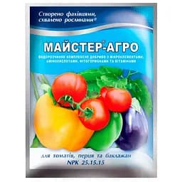 Добриво Майстер-агро для томатів, перцю та баклажанів NPK 25.15.15 100 г