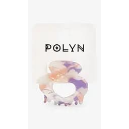 Заколка-краб для девочки Polin 3693-11 Бело-сиреневый