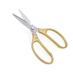 Кухонные многофункциональные ножницы из нержавеющей стали (рыбочистка, орехокол, открывачка, разделка мяса), Kitchen Master Золотистый 87949