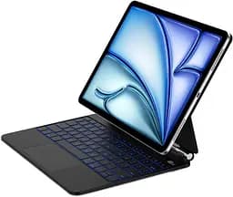 Магнітна клавіатура для iPad Air 13 дюймів M3 2025/M2 2024, iPad Pro 12,9 дюймів 6-го/5-го/4-го/3-го поколінь 2018-2022, трекпад