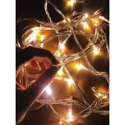 Светодиодная гирлянда Leds нить Капля росы силикон 2м 20 led батарейки АА