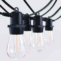 Садова гірлянда 15м з 15 LED-лампами E27 - декоративне освітлення для саду, тераси, балкона - мініатюра 8