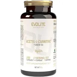 Жиросжигатель Evolite Nutrition Acetyl L-Carnitine + Green Tea, 100 вегакапсул