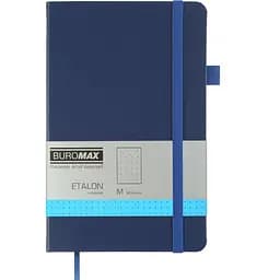 Книга записна Buromax Etalon в крапку 195х125 мм синя 96 аркушів (BM.291360-02)