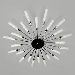 Потолочная люстра в форме солнечных лучей на 24 плафона G9 Ø 96х8 см Line F | Ст. 1276/24 CH