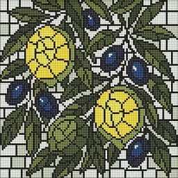 Алмазна мозаїка Вітраж. Лимони AMO8349, 30х30 см