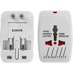 Универсальный переходник со всех вилок мира Profit Euro