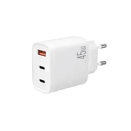 Сетевое зарядное устройство для XO L117 (EU) PD45W/QC18W (2USB-C+1USB-A) сверхзарядное питание с светильником Белый