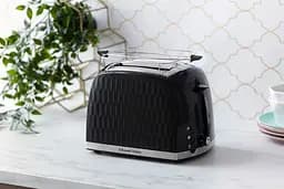 Тостер Honeycomb 850Вт, широкі слоти, пластик, чорний Russell Hobbs kuh0014899 - мініатюра 3