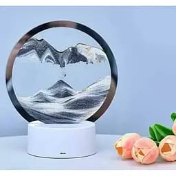 Нічник настільний із рухомим піском та 3D ефектом декоративная лампа - мініатюра 4
