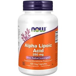Натуральная добавка NOW Alpha Lipoic Acid 250 mg, 120 вегакапсул