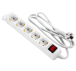 Мережевий фільтр-подовжувач 2E U-05E-SM1.5 1.5 м, 5xТипF, 16A