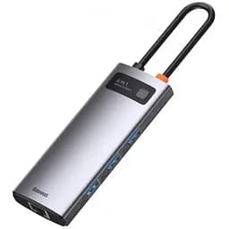 Хаб - конвертер Baseus Metal Gleam Series 6-in-1 Type-C Hub Docking Station CAHub-CW0G