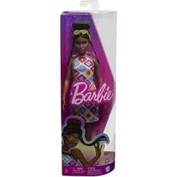 Лялька Barbie Модниця в сукні з візерунком у ромб, 30 см (HJT06) - мініатюра 6
