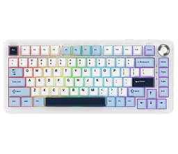 Клавиатура игровая Ajazz AK-820 MAX PLUS Wireless White RGB Day Dream Switch Hot-Swap 2.4G/Bluetooth/USB