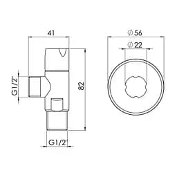 Кран приладовий SD Forte 1/2" ручка "коло" SF342W1515 - мініатюра 2