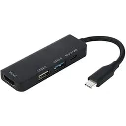 Хаб Usb 4You Hub Type-C hi-speed 2xUsb + 4K HDMI + MicroUsb черный