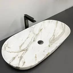 Умивальник VBI Andria M aiax glossY накладний VBI-011702, Мармур