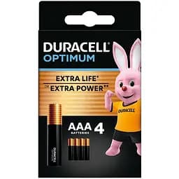 Батарейки Duracell Optimum AAA (LR03) 4 шт.