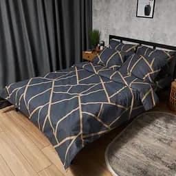 Пододеяльник Moon&Star Микросатин Premium Deep Blue Luxe Полуторный 143x210 см