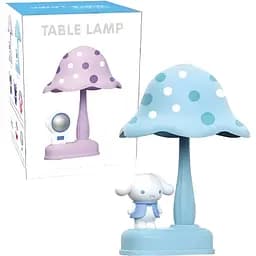 Дитяча настільна лампа Cinnamoroll грибочок блакитна (339D)