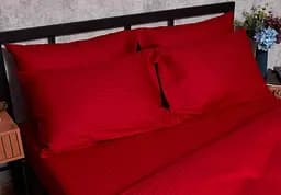 Набір наволочок Moon&Star Satin Stripe Stripe Red 40х40 см 2 шт - мініатюра 3