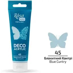 Акрил для декора Голубой кантри (45) матовый 75 мл Rosa Talent