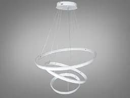 Люстра стельова LED Diasha 5153/800+600+400WH 5153-800+600+400WH, білий, три кільця, для кафе, вітальні, спальні - мініатюра 5