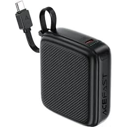 УМБ Acefast 10000mAh 20W PD,QC3.0 USB-C In/Out with build Type-C cable, M15 Black - мініатюра 3