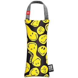 Игрушка для собак Waudog Fun с пищалкой Смайлики на черном L