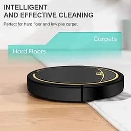 Робот-пилосос Grikey Smarthome Control для сухого та вологого прибирання з пультом управління 2800 Па Чорний - мініатюра 4