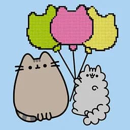 Картина по номерам с алмазной мозаикой Santi Пушин Друзья и воздушные шарики 25х25 см (954940)