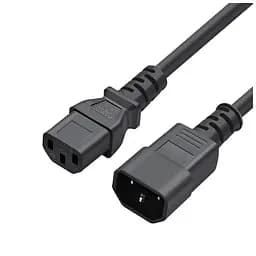 Кабель живлення C13 to C14 1.8m black ColorWay (CW-CBP087-BK) - мініатюра 2
