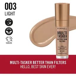 Праймер для обличчя Rimmel Multi Tasker 3 в 1 №003 Light 30 мл - мініатюра 4