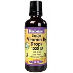 Витамин D3 Bluebonnet Nutrition со вкусом апельсина 25 мкг 30 мл