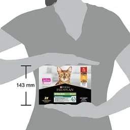 Набір вологого корму для дорослих стерилізованих котів Purina Pro Plan Sterilised шматочки у соусі з яловичиною та куркою 850 г (10 шт. х 85 г) - мініатюра 3