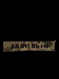 Нашивка група крові AB (IV) Rh (+)