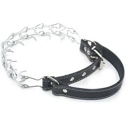 Суворий нашийник для собак Zoo-hunt комбінований ХЗР №3 2,5 см 54-58 см з водієм хромовий