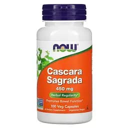 Натуральна добавка NOW Cascara Sagrada 450 mg, 100 вегакапсул