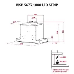 Витяжка повнобудована Perfelli BISP 5673 BL 1000 LED Strip - мініатюра 11