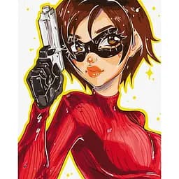 Картина за номерами "Дівчина-агент" ©nila_art_art KHO2551 40х50 см Ideyka